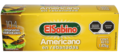 QUESO AMARILLO SABINO exhibidor